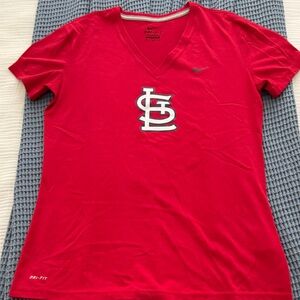 Nike Red St. Louis Cardinals V-Neck Tee